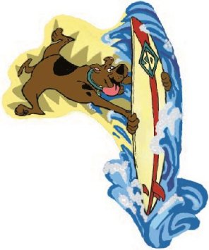 Giant Scooby Doo Surfing Foil Balloon