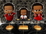 Red Boss Baby African American Centerpieces
