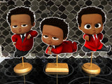 Afro American Boss Baby Dark Skinned Centerpieces