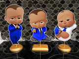 Bold Afro American Blue Boss Baby Centerpieces