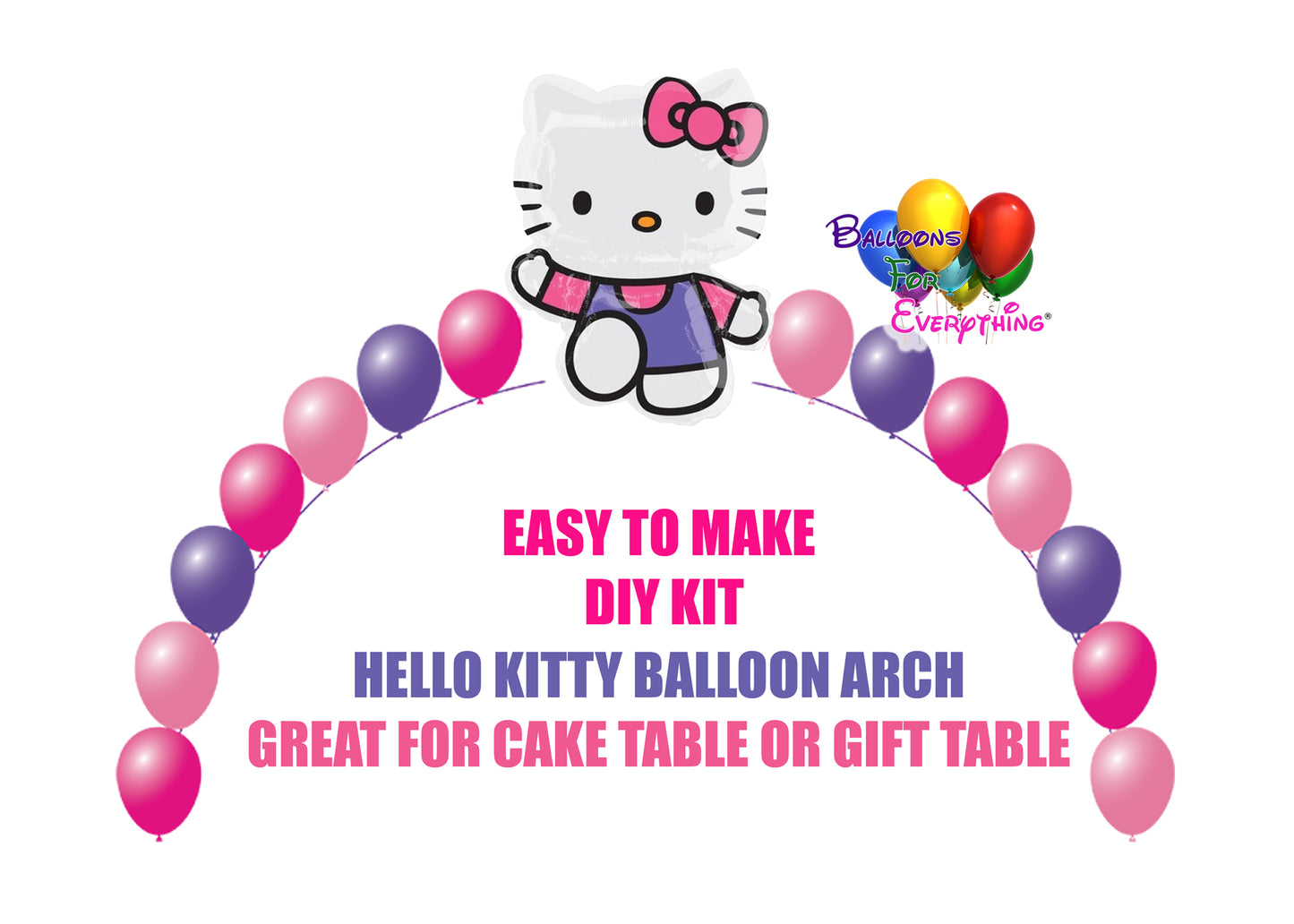 Hello Kitty Birthday Balloon Arch Party Decorations