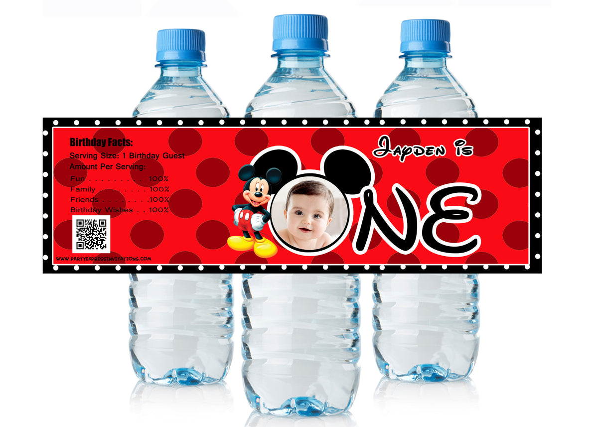 Baby Moana Birthday Water Bottle Label Template to Print at Home
