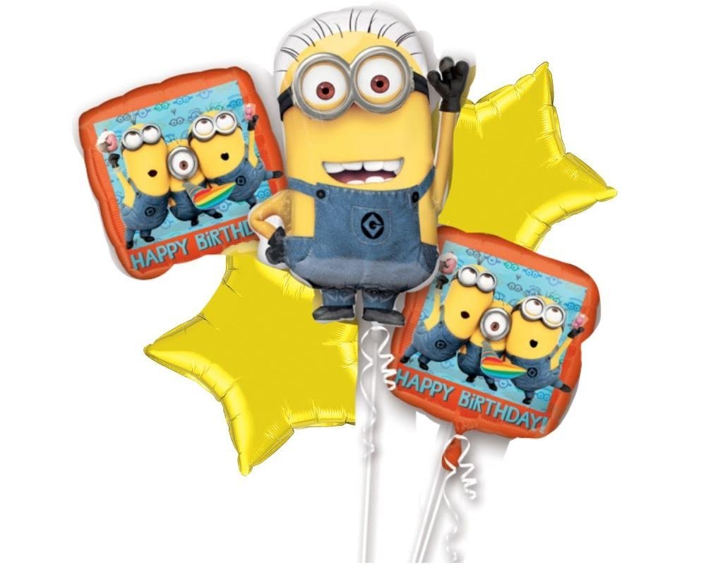 Despicable Me Minions Birthday Balloon Bouquet