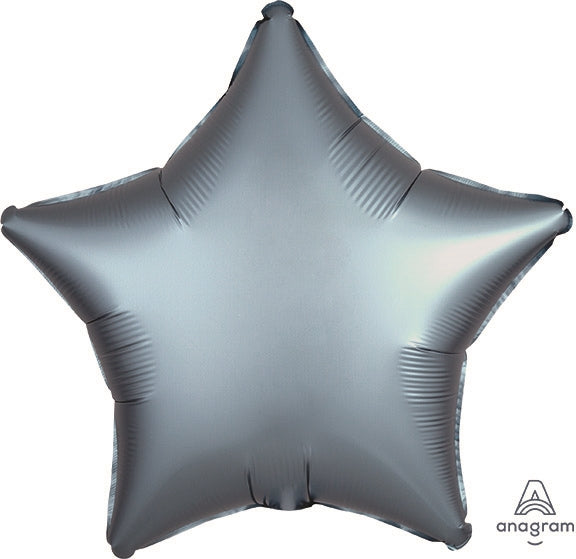 Gray Satin Star Balloon