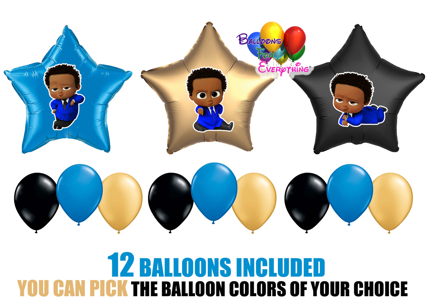 Afro American Boss Baby Party Balloons