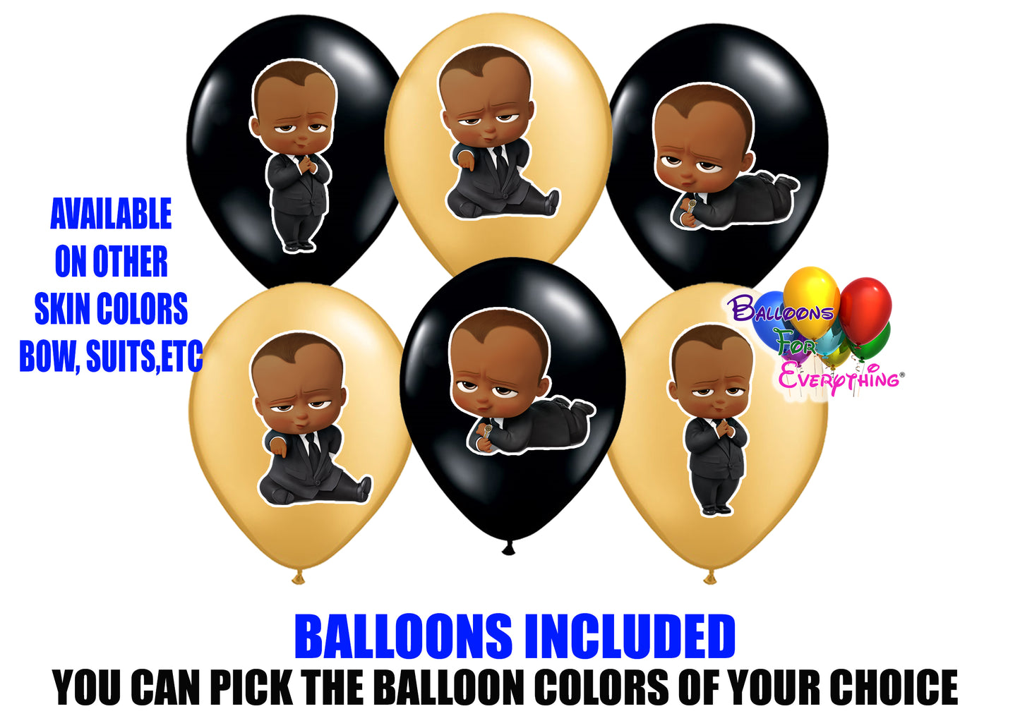 Boss Baby Afro American Balloons