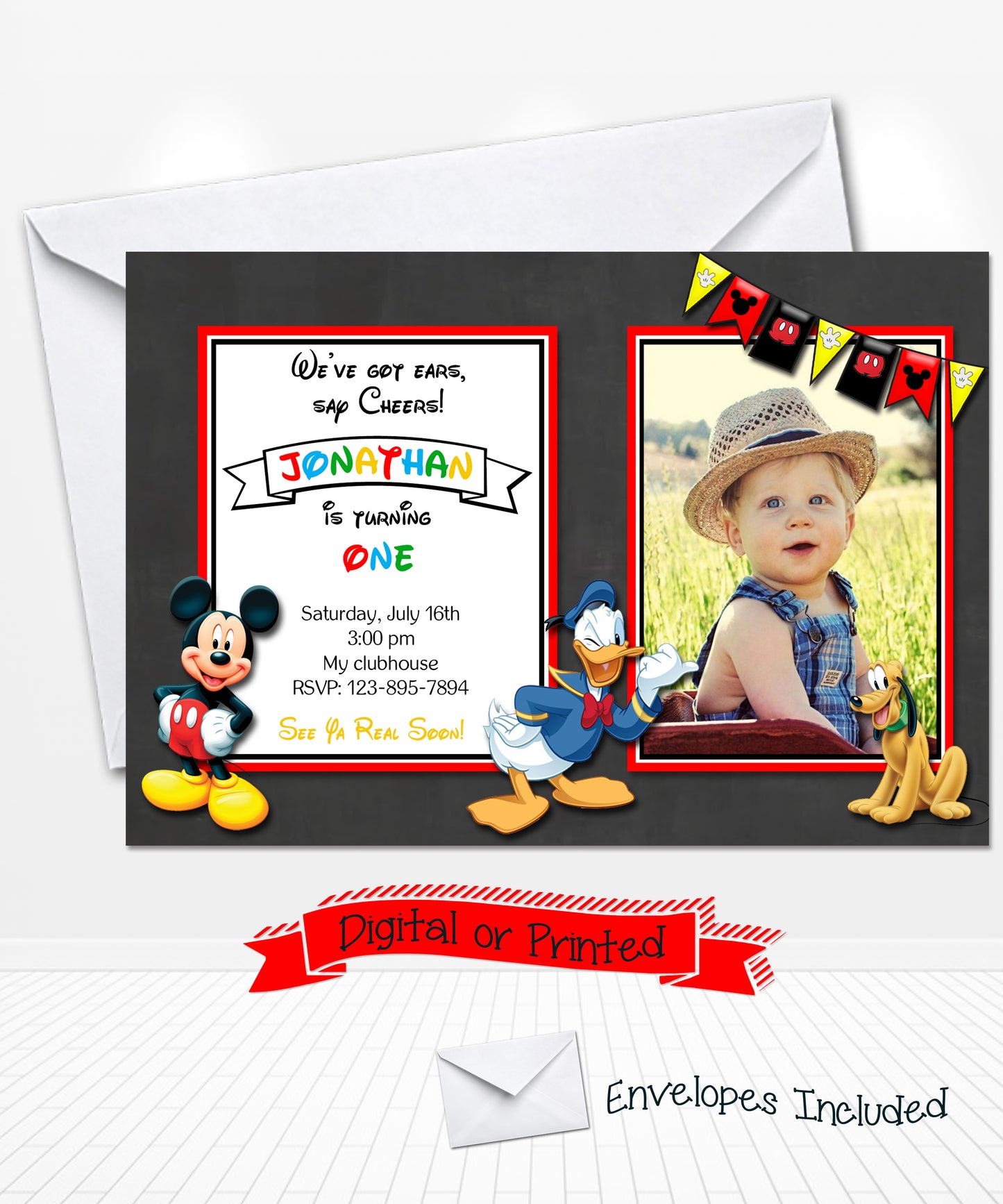Mickey Mouse Birthday Invitations