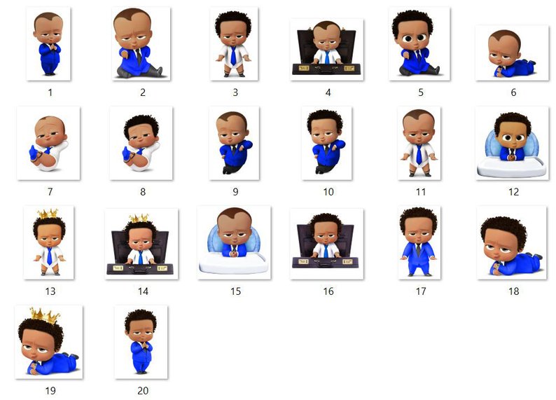 Boss Baby Blue Suit Centerpieces