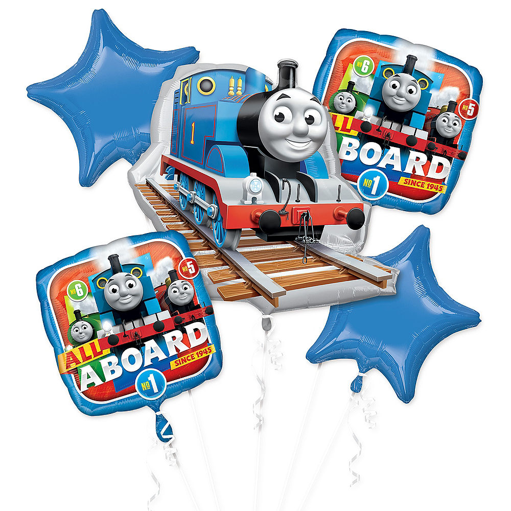 Thomas the Tank Engine Birthday Balloons Bouquet 5pc