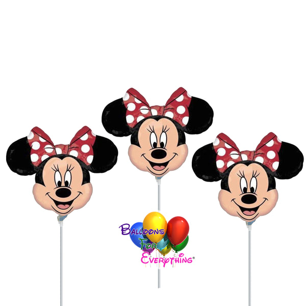 Red Minnie Mouse Air Filled Balloons