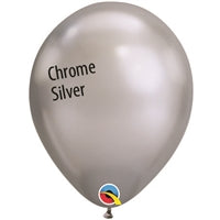 CHROME Silver Latex Balloons