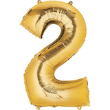 Giant Gold Number 2 Balloon