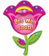Flowers Get Well Soon Balloon
