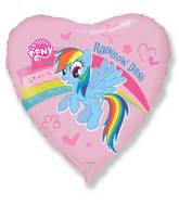 My Little Pony Rainbow Dash Heart Balloon