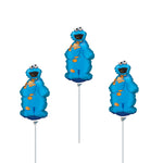 3 - 14" Cookie Monster Birthday Balloons