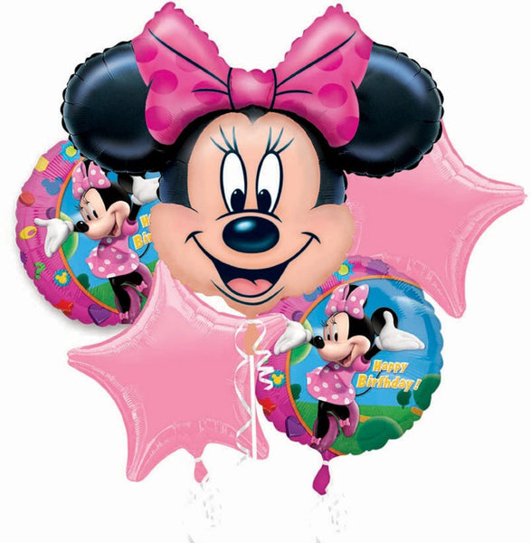 Disney Minnie Mouse Balloon Birthday Bouquet 5pc