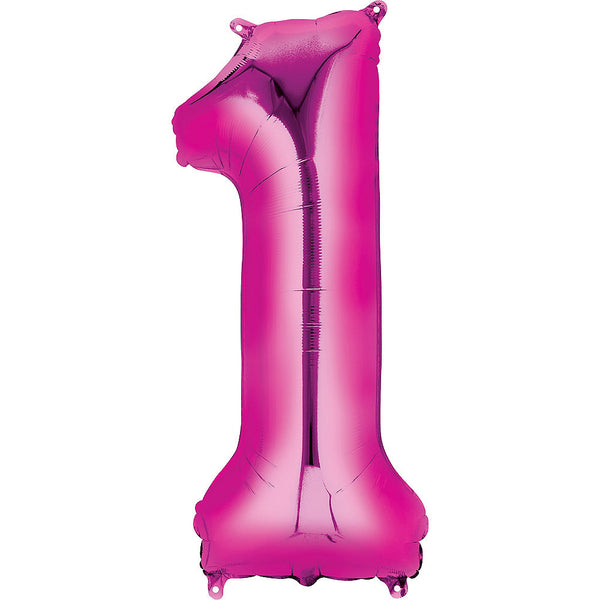 Giant Hot Pink Number 1 Balloon