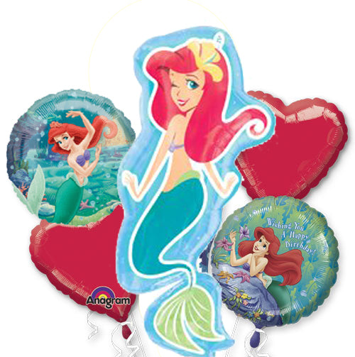 The Little Mermaid Birthday Balloon Bouquet