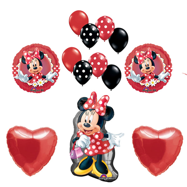 Disney Red Minnie Mouse Birthday Balloons 13pc