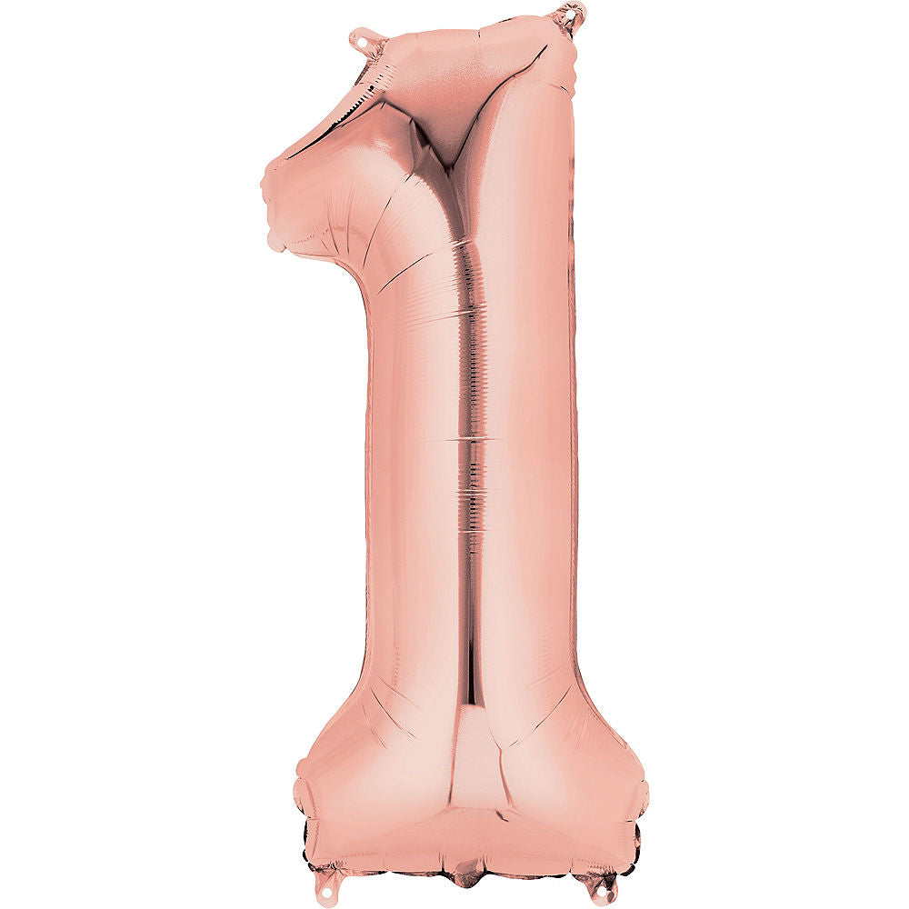 Giant Rose Gold Number 1 Balloon