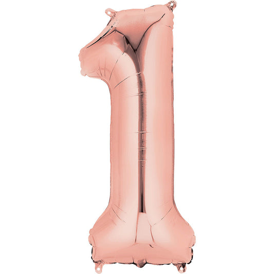 Giant Rose Gold Number 1 Balloon