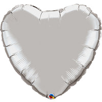 Silver Heart Balloon