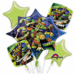 Ninja Turtles Birthday Balloons Bouquet 5pc