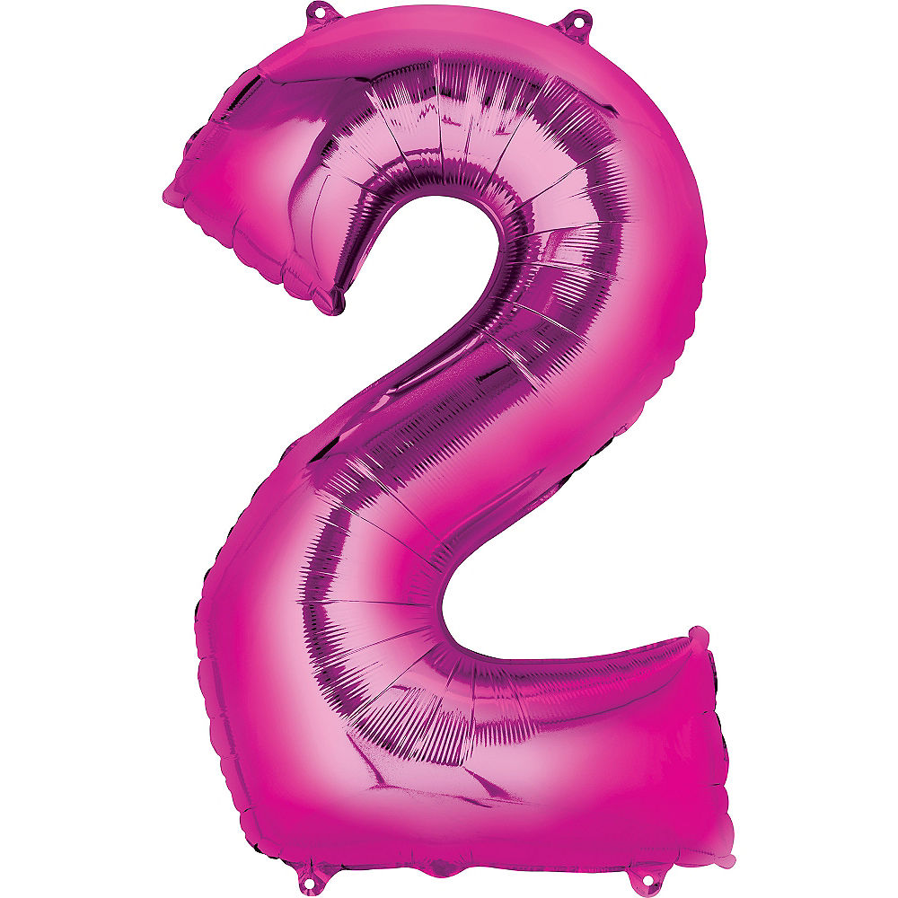 Giant Hot Pink Number 2 Balloon