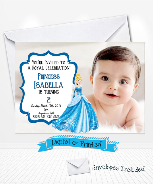 Princess Cinderella Birthday Invitations 