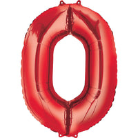 Giant Red Number 0 Balloon