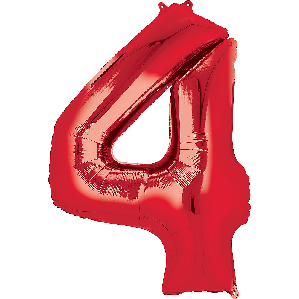 Giant Red Number 4 Balloon