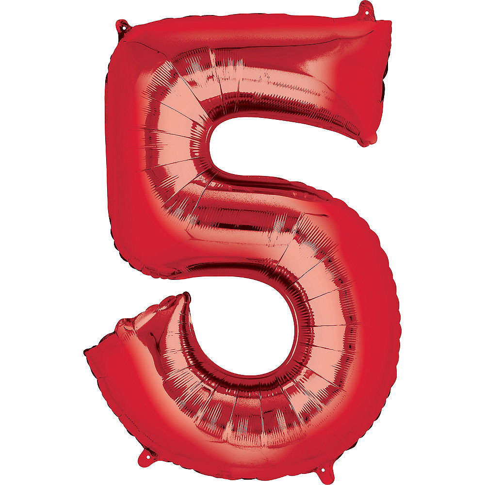 Giant Red Number 5 Balloon