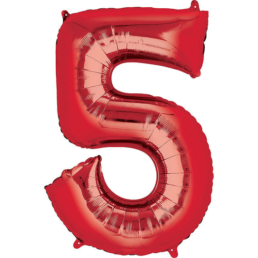 Giant Red Number 5 Balloon