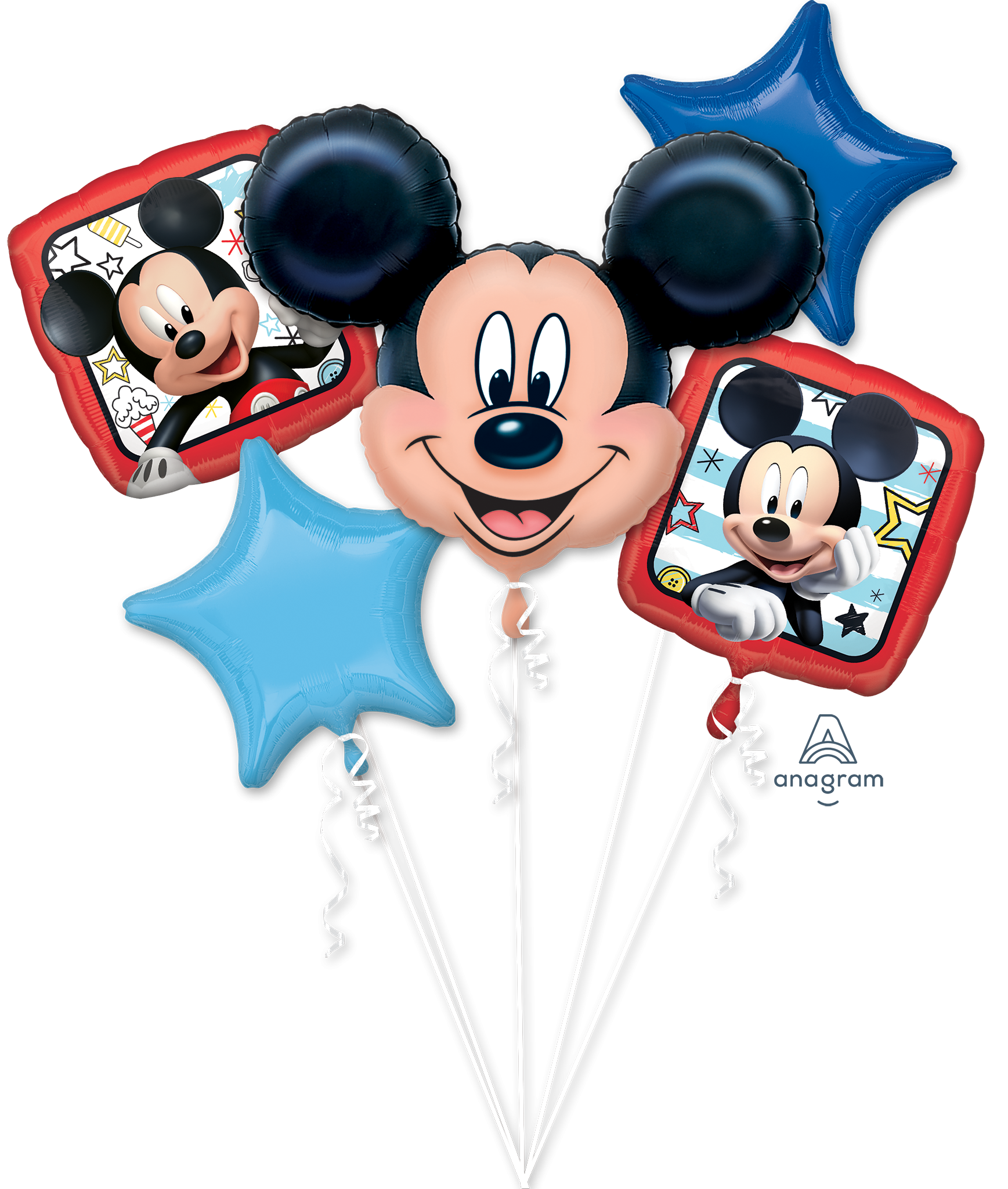 Mickey Mouse Balloon Birthday Bouquet 5pc