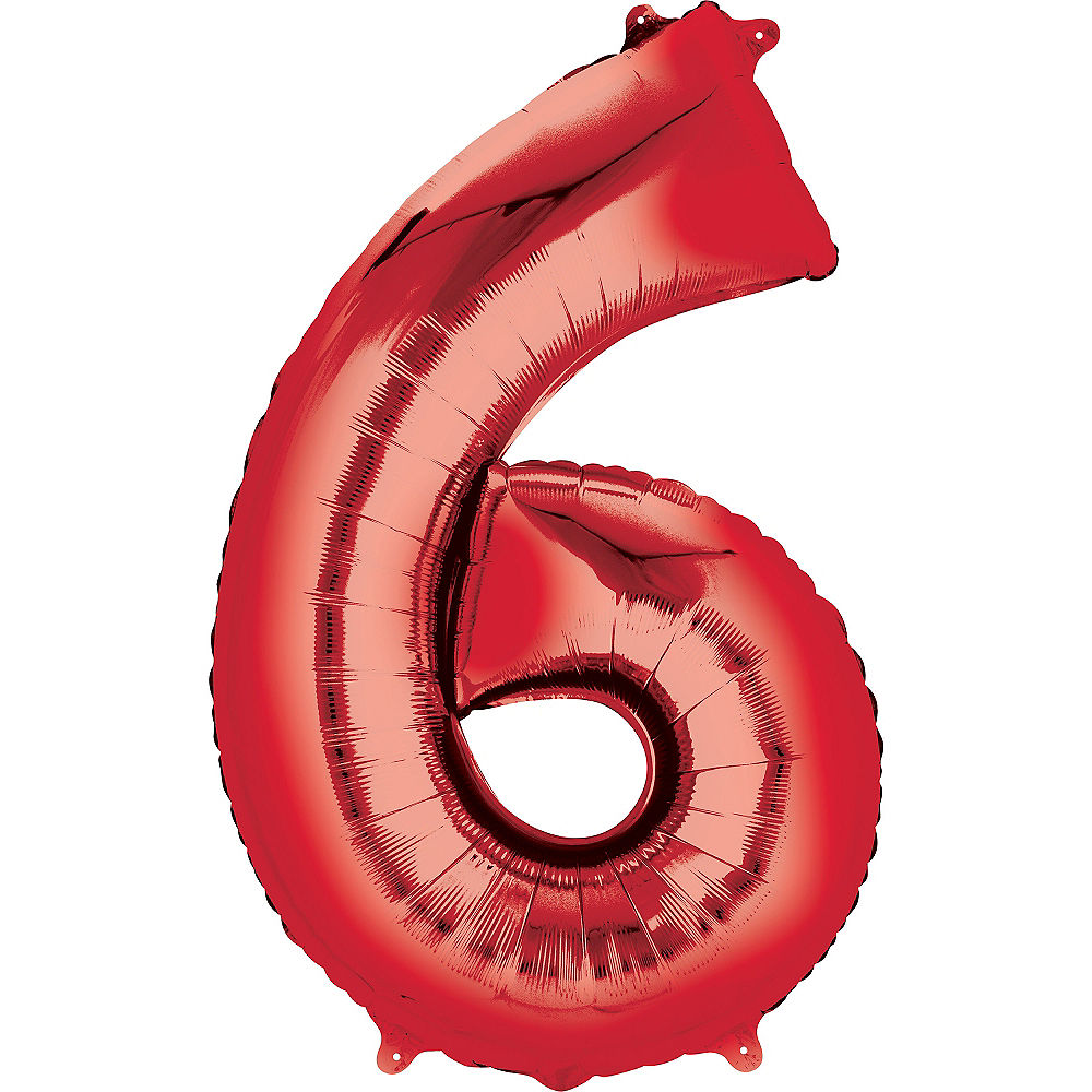 Giant Red Number 6 Balloon