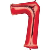 Giant Red Number 7 Balloon