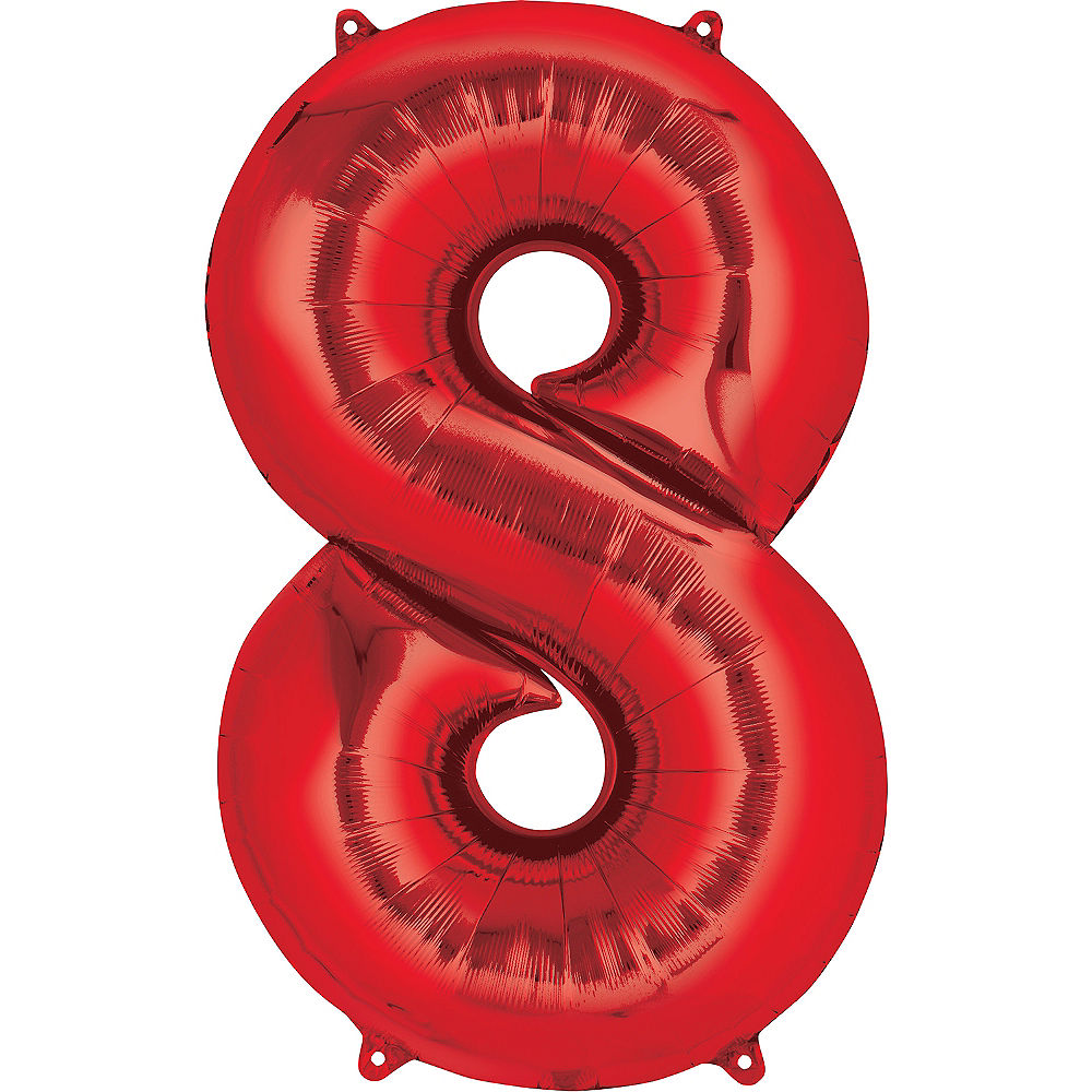 Giant Red Number 8 Balloon