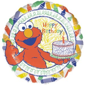 Elmo Crayons Birthday Balloon