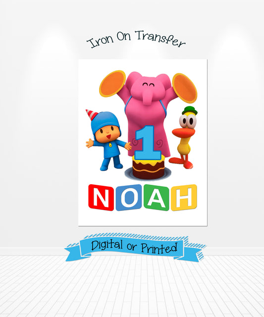 Pocoyo Birthday Iron On Transfer