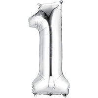 Giant Silver Number 1 Balloon