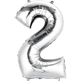 Giant Silver Number 2 Balloon