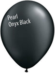 11in Pearl Onyx Black Latex Balloons