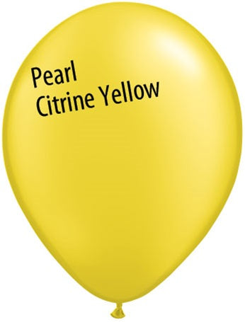 5in Pearl Citrine Yellow Latex Balloons