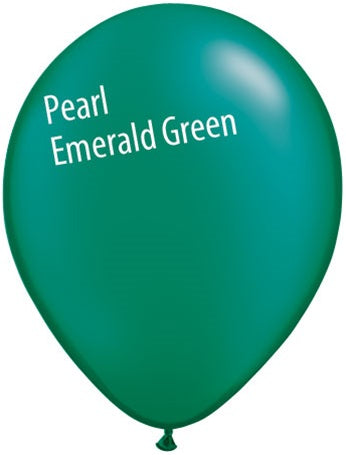 5in Pearl Emerald Green Latex Balloons