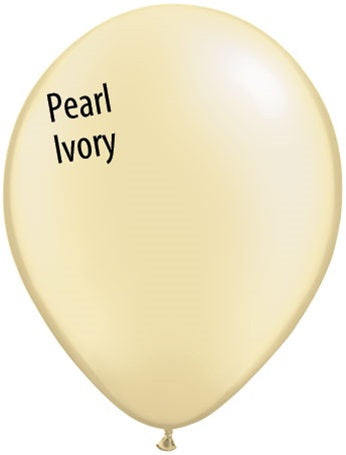 5in Pearl Ivory Silk Latex Balloons