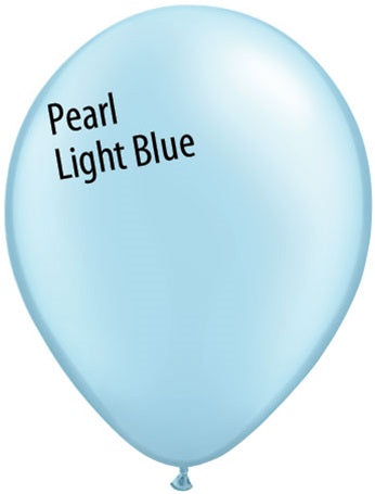 5in Pearl Light Blue Latex Balloons