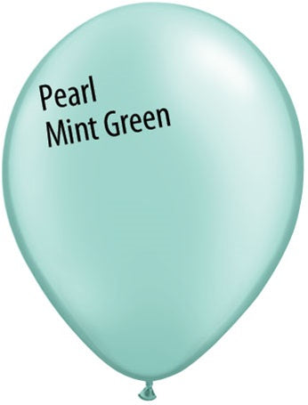 11in Pearl Mint Green Latex Balloons