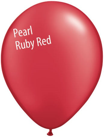 11in Pearl Ruby Red Latex Balloons