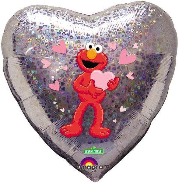 Elmo Holographic Heart Shape Balloon