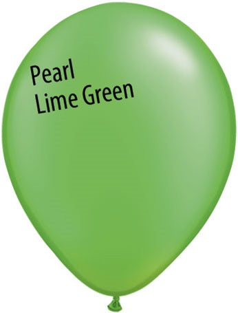 11in Pearl Lime Green Latex Balloons